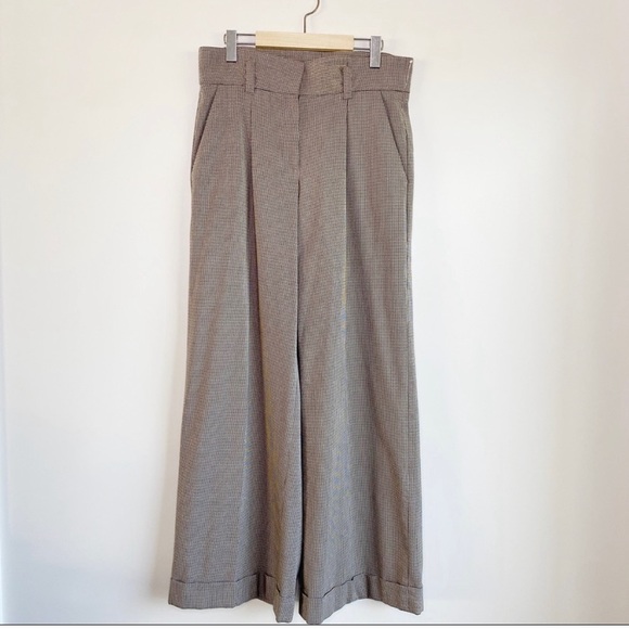 VINTAGE Houndstooth Wide Leg High Waist Pants - Picture 3 of 4